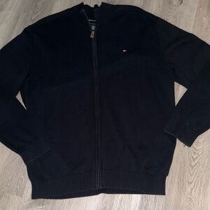 Tommy Hilfiger Men's Navy Blue Zip-Up Sweater